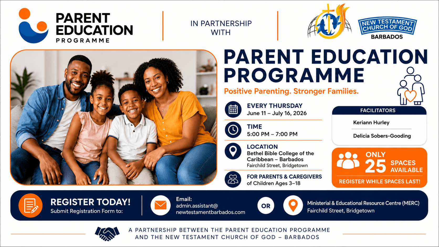 New Testament Church Of God Barbados: Parent Education Programme 2026